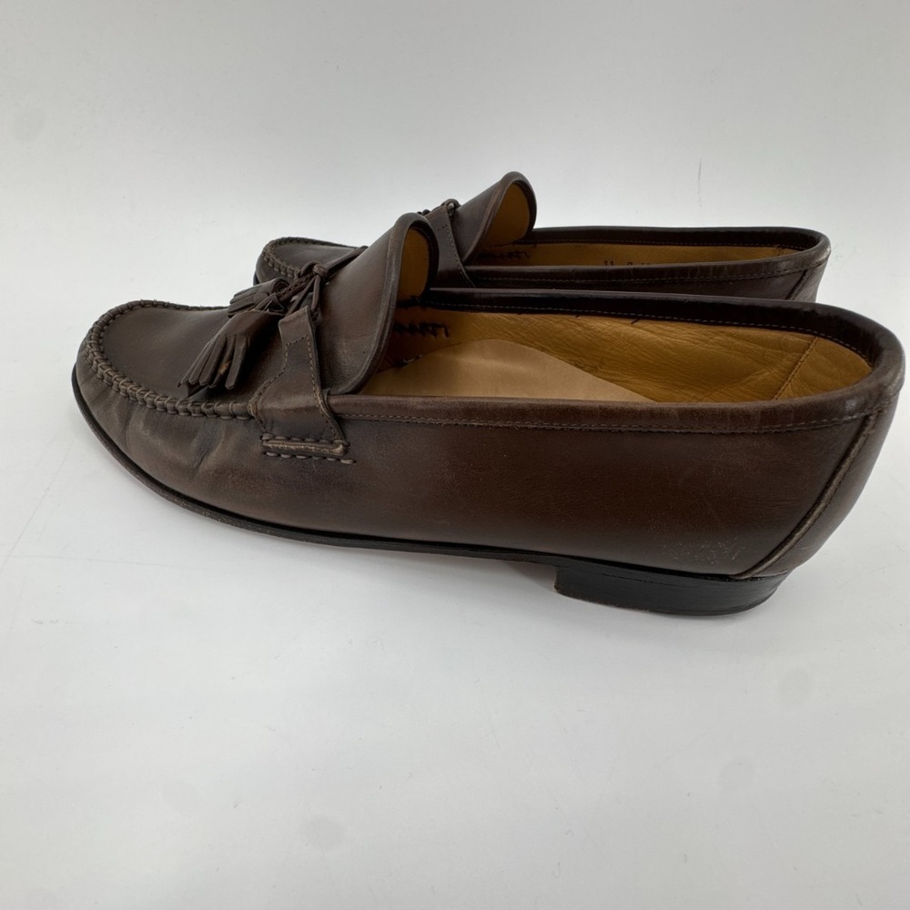 Concerie Riunite GB Super Prime Mens 11 D Loafer Brown Leather Tassel Shoes